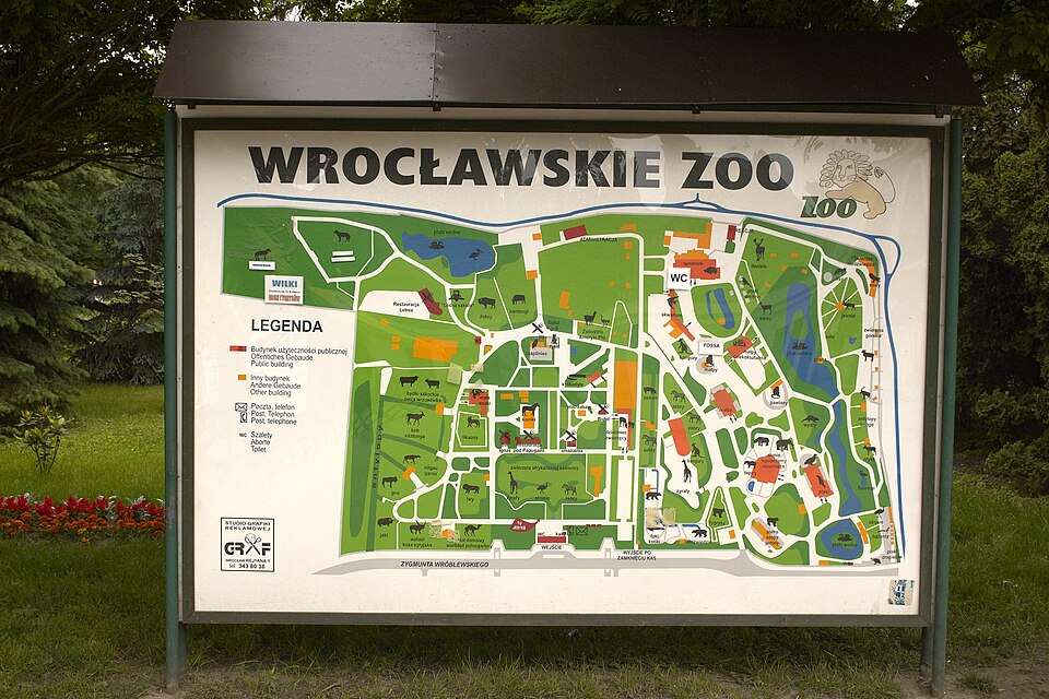 zoo wrocław tablica informacyjna