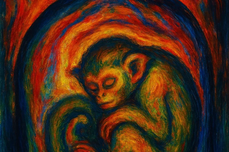 Wiersz o małpce: „Koko w kolbie snu”