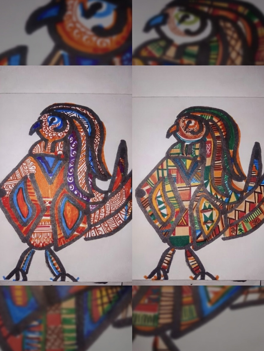 Prosty rysunek sokoła Ra krok po kroku – idealny na start!