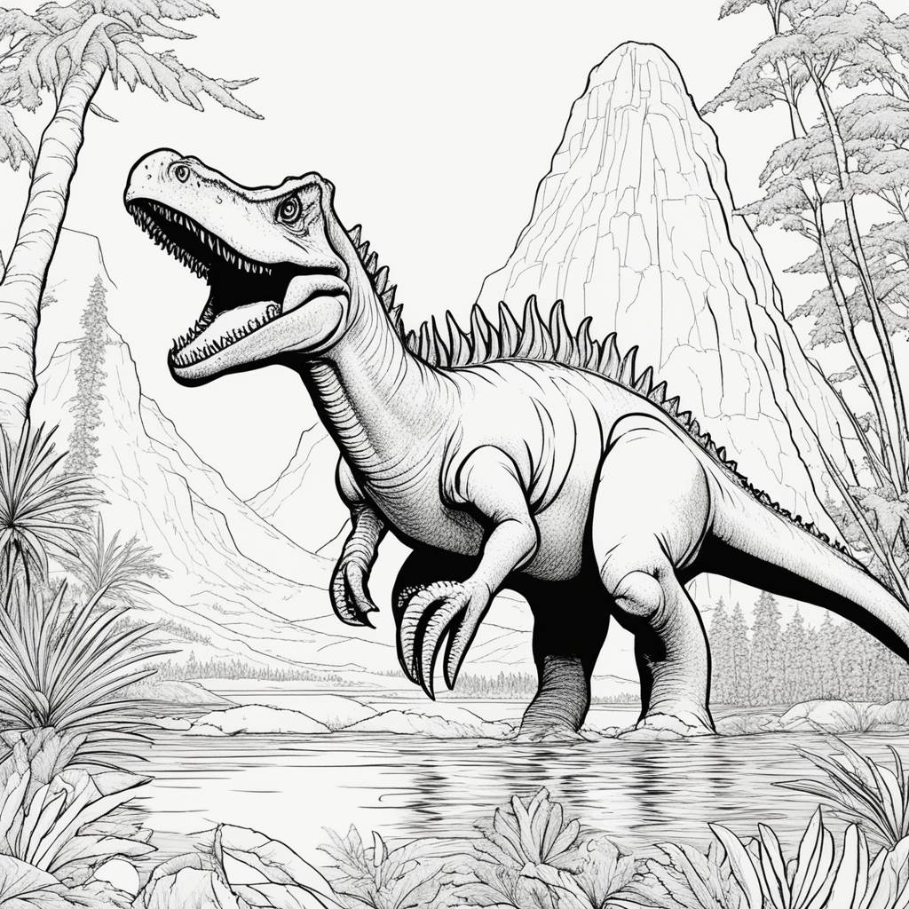 spinozaur kolorowanka do druku