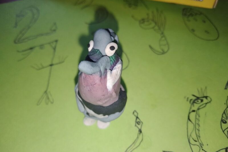 Jak zrobić z plasteliny gołębia