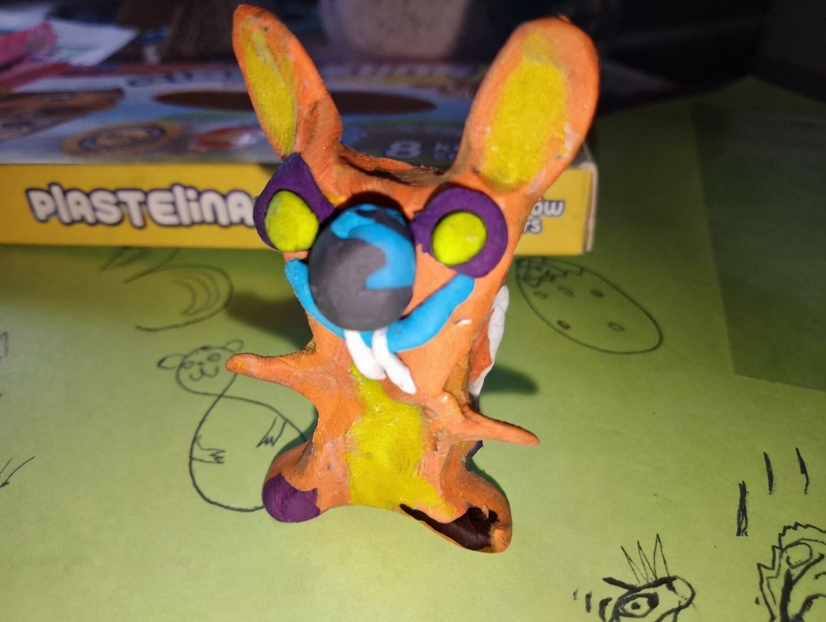 zając z plastelimny