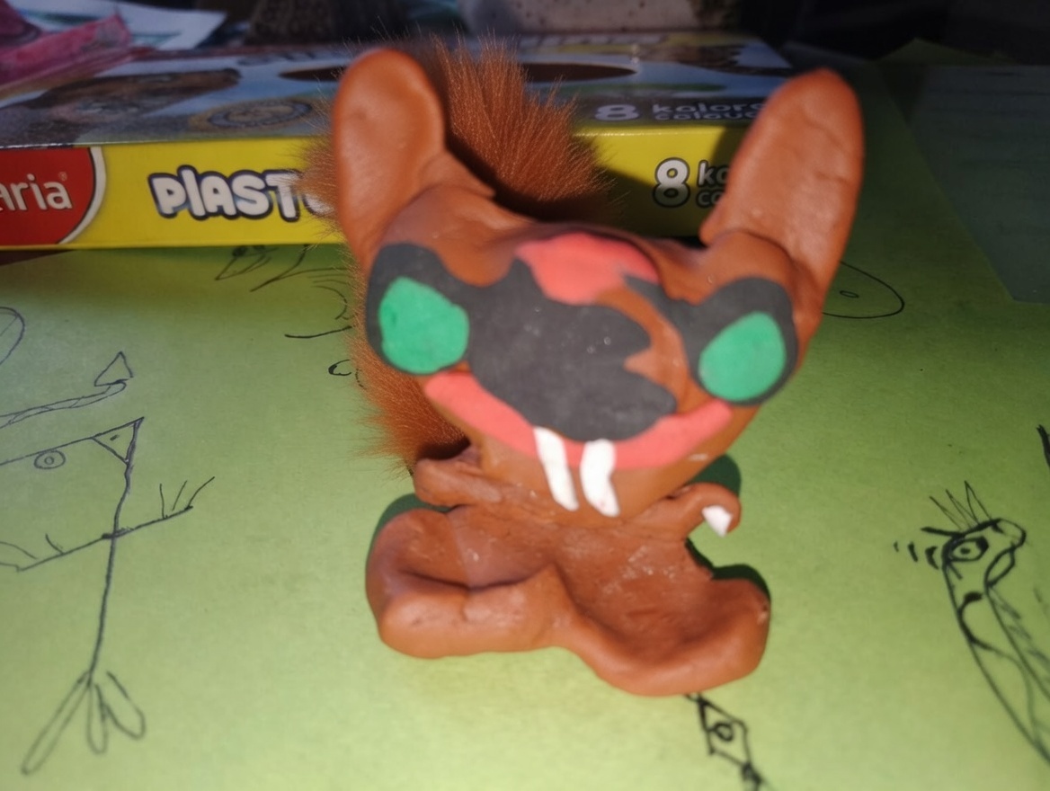 wiewiórka z plasteliny