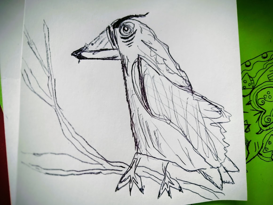 Zbliżenie na oko i metaliczny dziób kruka