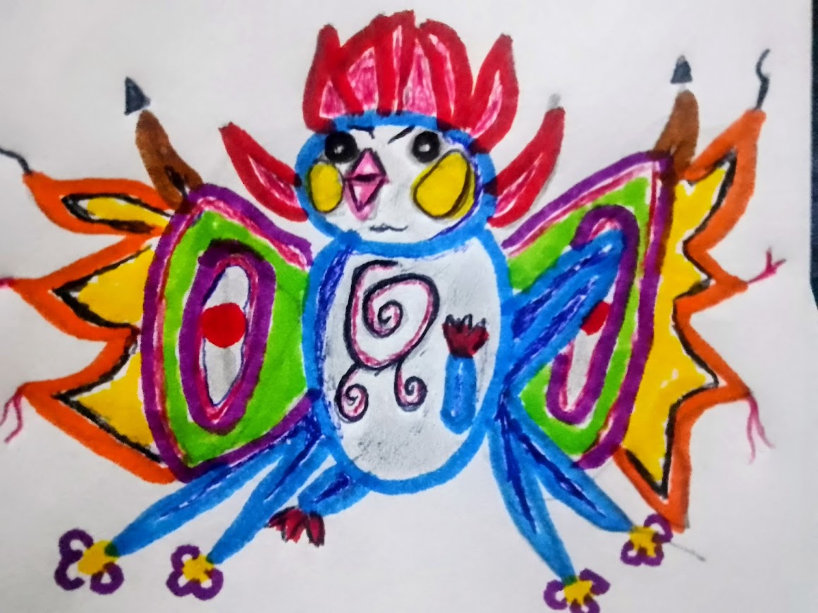 Sparkarrow na gałęzi – gotowy rysunek