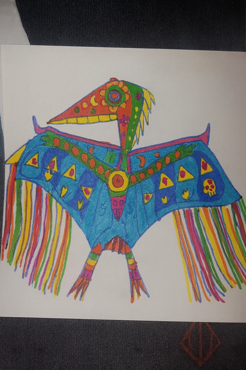 Szczegół skrzydła pterodaktyla