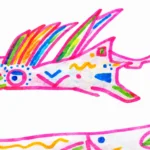 rysunek kolorowej ryby